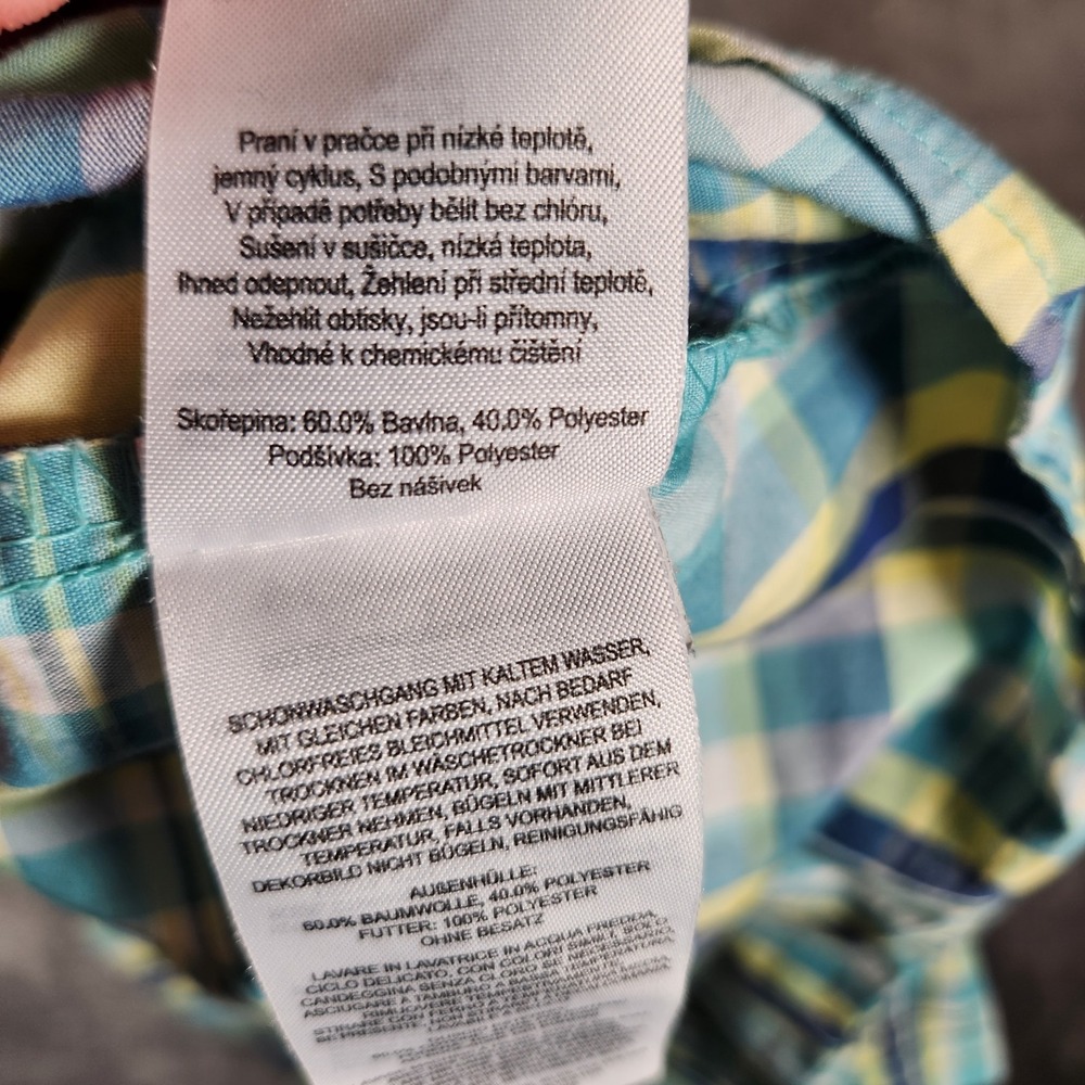 Columbia Shirt Men's Battle Ridge Short Sleeve Button‎ Front Green Yellow Plaid - Picture 7 of 15